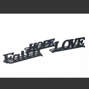 Faith Hope Love 3 Piece Word Art Candle Holder